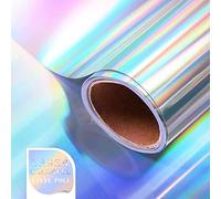 Lámina de vinilo holográfica cromada de Arco iris, brillante metálico adhesivo permanente láser colorido 30,5 x 250cm, para manualidades, herramientas Silhouette Cameo Cricut(Láser colorido)