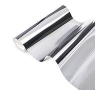 Lámina de vinilo holográfica cromada de Plata, brillante metálico adhesivo permanente Silver rollo 30,5 x 250cm, para manualidades, herramientas Silhouette Cameo Cricut (Plata)