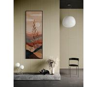 Lámina decorativa minimalista para pared: pintura abstracta de paisaje bohemio sobre lienzo, pósteres botánicos decorativos, imágenes de atardeceres en el desierto (65 x 195 cm/marco interno).