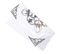 Lámina Decorativa para Ventanas de Privacidad Floral Retro, PVC | Estilo Vidrio Decorativo y Efecto Esmerilado, Doble Cara Visible, Uso sin Adhesivo, Retirada Libre para Baño y Oficina