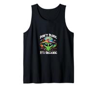 Lámina Divertida de Don't Panic It's Organic Alien UFO Camiseta sin Mangas
