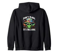 Lámina Divertida de Don't Panic It's Organic Alien UFO Sudadera con Capucha
