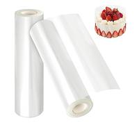 Lámina gruesa para bordes de tartas, lámina de acetato de 15 cm x 10 m, rollo de acetato transparente, adecuado para la fabricación de pasteles, mousse, chocolate, etc. (15 cm)