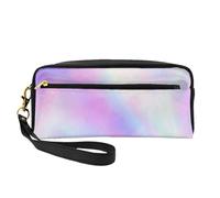 Lámina holográfica de Papel Iridiscente Muy Hermosa, Bolsa de Maquillaje Bolsa de cosméticos Bolsa de Aseo de Viaje portátil Estuche de Cuero para Mujeres y niñas
