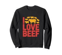 Lámina I Love Beef Cattle Fanatics Sudadera