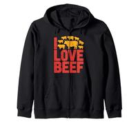Lámina I Love Beef Cattle Fanatics Sudadera con Capucha