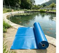 Lámina impermeabilizante Reforzada de HDPE para estanques de Peces | Revestimiento flexible lona para estanques al aire libre resistente para acuicultura jardín acuático fuentes fáciles(10x10m)