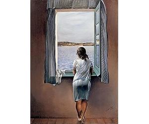 Lámina/Impresión de Arte de Salvador Dalí "Woman at the Window/Mujer en la ventana" (60cm x 80cm)