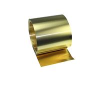 Lámina metálica de latón, Rollo de lámina latón H62 Longitud 1 metro Ancho 20-200 mm(Width 100)