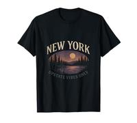 Lámina New York Upstate Vibes Only Forest Lake Nature Camiseta
