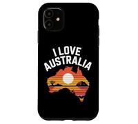 Lámina panorámica de la Naturaleza con Texto «Me Encanta Australia» Carcasa para iPhone 11