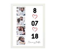 Lamina personalizada ideal para regalo mujer , pareja, novio, boda, impreso en papel fotográfico a todo color, incluye marco de madera,sorprende con un detalle único (Fotos, Marco Blanco, 21x30)