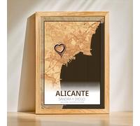 Lámina Personalizada Parejas Lugar Especial Diseño Minimalista Regalo Amor Novios Aniversario Boda San Valentín Recuerdo Ciudad Nombres Personalizados Decoración Póster Sin Marco (A3 (30X42CM))