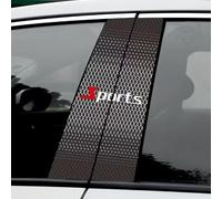 Lámina pilar B para Skoda Fabia IV 2021-2024 2uds | Pegatina coche fibra carbono puerta accesorio exterior adorno montante tuning protección antirrayas auto embellecedor