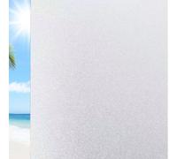 Lámina Protector Solar Privacidad 60 x 200 cm Electrostaticos Anti-UV Vinilo para Ventana de Privacidad Láminas Protectoras de Privacidad para Privacidad del Bano, Blanco Mate