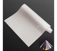 Lámina Protectora autoadhesiva para Coche, Moto, Bicicleta, Foneso Lámina de Vinilo holográfica láser Gris, Alta Transparencia con autoreparación (Blanco Transparente, 150X30cm)