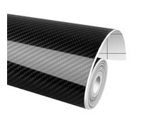 Lámina Protectora autoadhesiva para Coche, Moto, Bicicleta, Foneso Lámina de Vinilo holográfica láser Gris, Alta Transparencia con autoreparación (Negro Carbono 6D, 150X30cm)