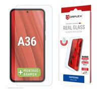 Lámina protectora de cristal DISPLEX para Samsung Galaxy A36 Resistente a los arañazos, bordes redondeados, cristal auténtico