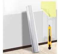 Lámina protectora de pared transparente, 40 x 500 cm, antisalpicaduras para muebles, lámina autoadhesiva estática con cuchillo y trapo, lavable, lámina decorativa para paredes, cocina, muebles