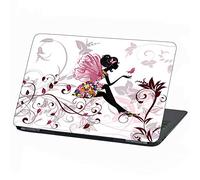 Lámina protectora para ordenador portátil, con diseños extraños, de vinilo, para proteger el ordenador, 17 pulgadas, diseño LP31 Flower Fairy