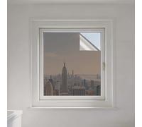 Lámina Protectora Solar para Ventana 110 x 330 cm Anti UV Anti Calor Unidireccional Vinilo para Ventanas Efecto Espejo No Pegamento para Hogar Oficina Tienda, té de Plata