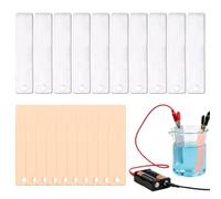 Lámina Pura de Cobre y Zinc para Ánodo | 20 Piezas de Metal de Alta Pureza | Placas de Ánodo para Experimentos Científicos con Baterías,para Experimentos de Física y Química, Proyectos Educativos, Cha