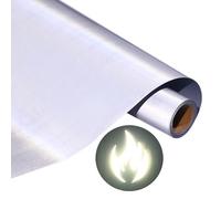 Lámina reflectante para plóter textil, vinilo reflectante de transferencia de calor, 30,5 cm x 183 cm, lámina flexible para plóter Cricut y Silhouette Cameo, lámina de transferencia textil para