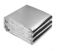Lámina reflectora de radiador de 5 m x 50 cm, material de aluminio de doble cara para minimizar el escape de calor y promover el calentamiento rentable (sin calcomanías)