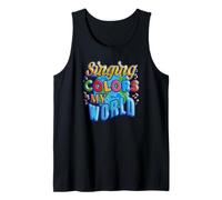 Lámina Singing Colors My World Singing Musician Camiseta sin Mangas