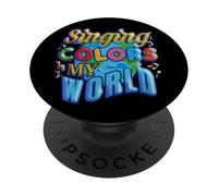 Lámina Singing Colors My World Singing Musician PopSockets PopGrip Adhesivo