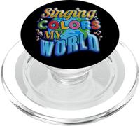 Lámina Singing Colors My World Singing Musician PopSockets PopGrip para MagSafe