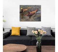 Lámina sobre lienzo de la obra "Idilio Marino" de Joaquín Sorolla, ideal para estudio, sala de estar, oficina o decoración del hogar (30x40cm).