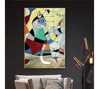 Lámina surrealista de Joan Miró, póster de arte mural abstracto español moderno para salón, dormitorio, decoración del hogar (50x70cm/sin marco)