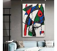 Lámina surrealista de Joan Miró, póster de arte mural abstracto español moderno para salón, dormitorio, decoración del hogar (30x40cm/sin marco)