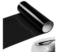 Lámina Tintada para Coche,Lámina para Faros,Delanteros para Faros,Láminas de Tintado para Traseros,Negro Transparente PVC Vinilo Película Autoadhesiva de Tinte de Luz para Automóvil (30x120cm)