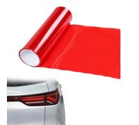 Lámina Tintada para Coche,Lámina Tintada para Faros Delanteros,Láminas LED de Tintado para Traseros,PVC Vinilo Película Autoadhesiva de Tinte de Luz para Automóvil,Rojo Transparente,30x120cm