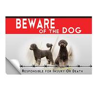 Laminado adhesivo Beware of the dog Portuguese Water Dog