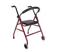 Laminado de aluminio para personas mayores | Plegable con Asientos y Ruedas | Andador asistido móvil para discapacitados | Estable ligero antideslizante|Ajustable
