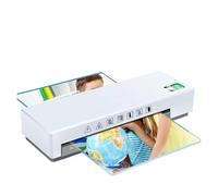 Laminador, Máquina laminadora en caliente/fría A4 for documentos, fotografías, embalaje blíster, rollo de película plástico, sin