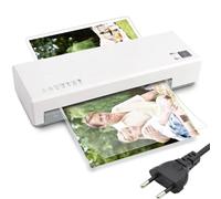 Laminadora con calentamiento rápido, sistema de rodillos profesional para documentos y fotos, ideal para el hogar, la oficina y la escuela.