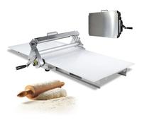 Laminadora de Masa Comercial, Rodillo Manual de Acero Inoxidable para panadería y Pizza, Grosor Ajustable.