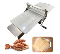 Laminadora de masa con rodillo de acero inoxidable, grosor ajustable, manual para masa de dulce y pizza, ideal para uso doméstico
