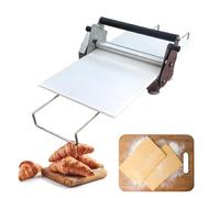 Laminadora de masa con rodillo de acero inoxidable, grosor ajustable, manual para masa de dulce y pizza, ideal para uso doméstico