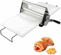 Laminadora de masa manual con grosor ajustable, diseño compacto para hornear y hacer pastelería fácilmente