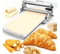 Laminadora de Masa Manual, Máquina para Hojaldre con Grosor Ajustable 0.5-27mm, para Cruasanes, Pizza y Pasta, Uso Profesional en Panadería y Doméstico para Fondant y Mazapán