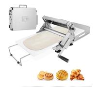 Laminadora de Masa Manual Plegable -Laminadora de Masa Manual Acero Inoxidable con Grosor Ajustable 0.5-17.5mm/0.5-27mm,Máquina para Elaborar Masa de Pizza,Fondant,Panadería y Croissants(Commercial)