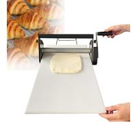 Laminadora de masa manual plegable,máquina comercial de hojaldre con manivela, rodillo de repostería de acero inoxidable con grosor ajustable de 0,5 a 17,5mm/0,5 a 27mm(83x48x25cm)