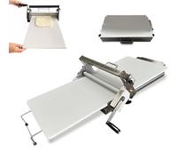 Laminadora de masa - Máquina de laminación manual plegable para repostería, grosor ajustable, acero inoxidable para panadería, pizza, croissant