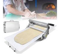Laminadora de masa plegable (12/15,5 pulgadas), compacta, manual, con rodillo, grosor ajustable, de acero inoxidable, de 0,5 a 27 mm.,RS101