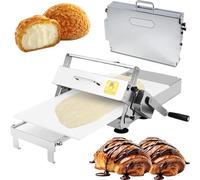 Laminadora de masa plegable con tabla laminadora, máquina manual para amasar, acero inoxidable apto para uso alimentario, grosor ajustable de 0 a 25 mm, para hacer masa de pizza y hojaldre. Type300